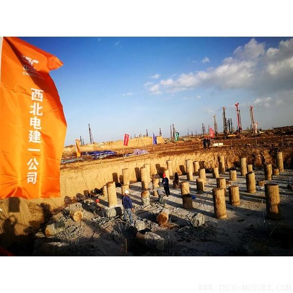 【電廠】陜西渭河彬州化工有限公司30萬噸/年煤制乙二醇項目動力裝置界區(qū)工程項目熱電站開始煙囪破樁工作