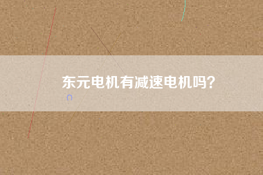 東元電機(jī)有減速電機(jī)嗎？